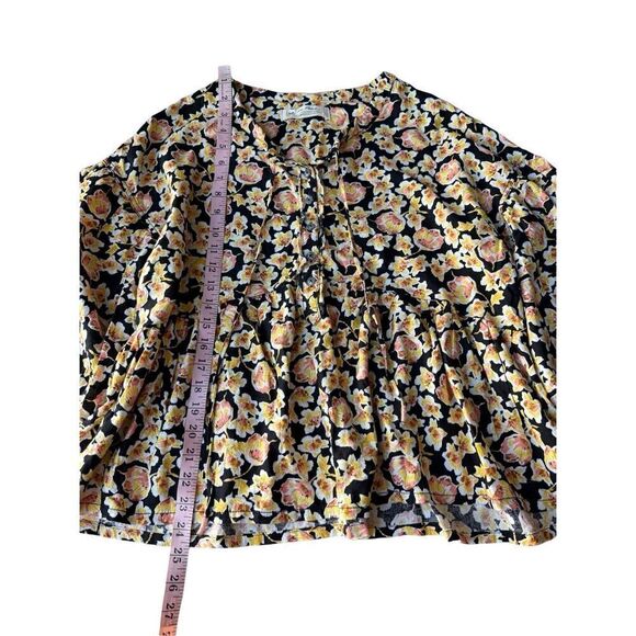 Free People Highlander Blouse in Dark Combo Size M - Picture 11 of 12